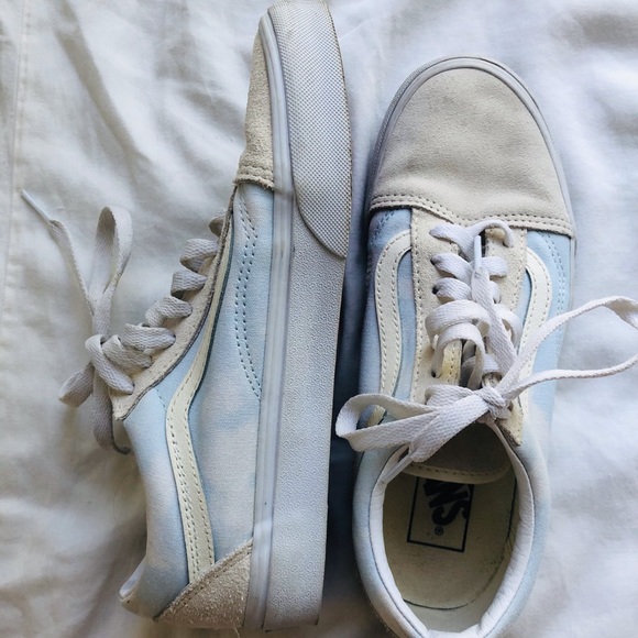 Vans Old Skool White & Sky Blue - Picture 2 of 4